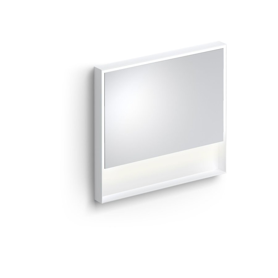 Clou Look At Me Spiegel 2700K LED-Verlichting IP44 Omlijsting In Mat Wit 90x8x80cm