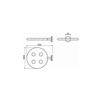 Clou Slim Tandenborstelhouder Voor 4 Stuks RVS Geborsteld En Silicone 10x12.3x2.5cm