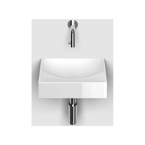 Clou Vale Fontein Zonder Kranenbank Met Geintergreerde Afvoer Glanzend Wit Keramiek 28 cm 