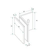 Glaskoppeling Set tbv Inloopdouche Wiesbaden Zonder Profiel Geborsteld Messing Goud