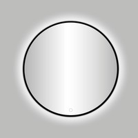 Badkamerspiegel Best Design Venetië Nero LED Verlichting 120 cm Rond Mat Zwart