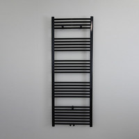 Designradiator Nile Gobi 160x60 cm Geborsteld Mat Zwart midden-onderaansluiting