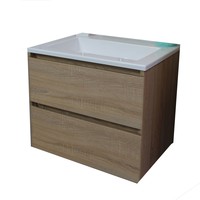 Badkamermeubel Boss & Wessing Pepper Acryl Wastafel Zonder Kraangat 60x55x46 cm Eiken