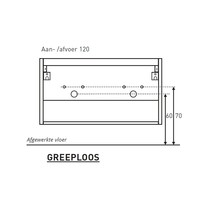 Badkamermeubel BWS Pepper Wastafel Porselein 2 Kraangaten Spiegelkast 120x55x46 cm Wit