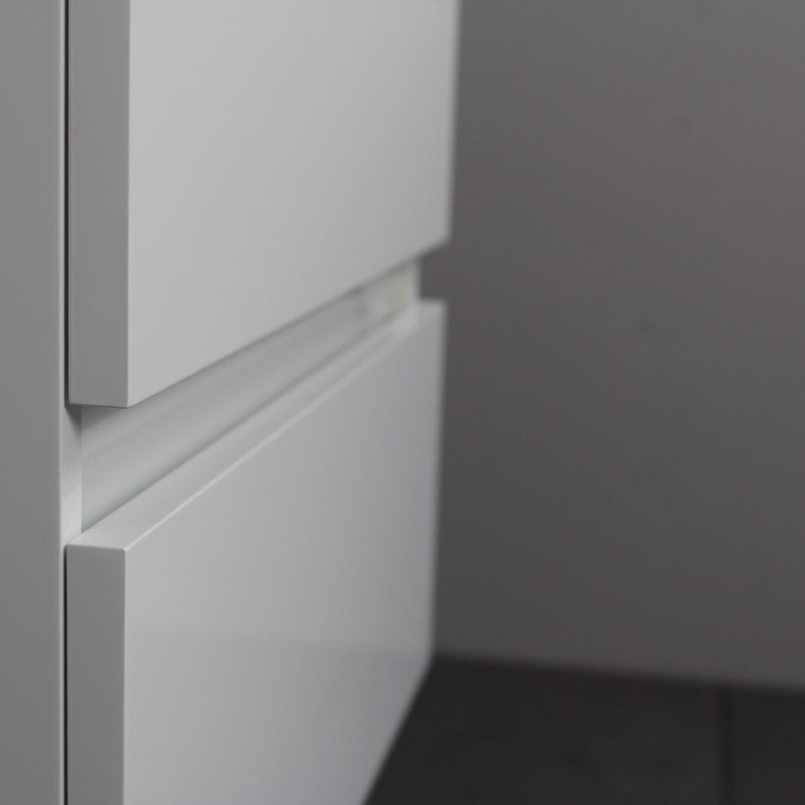 Badkamermeubel Boss & Wessing Pepper Wastafel Porselein Twee Kraangaten Incl Spiegel 120x55x46 cm Wit