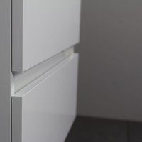 Badkamermeubel BWS Pepper Wastafel Acryl Incl Spiegelkast 2 Deurs Met Kraangat 80x55x46 cm Wit