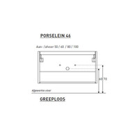 Badkamermeubel BWS Pepper Wastafel Porselein Incl Spiegelkast 2 Deurs Met 1 Kraangat 80x55x46 cm Eiken