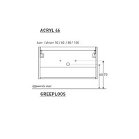 Badkamermeubel BWS Pepper Wastafel Acryl Incl Spiegelkast 2 Deurs Met 1 Kraangat 100x55x46 cm Antraciet