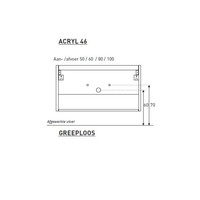 Badkamermeubel BWS Pepper Wastafel Acryl Incl Spiegelkast 2 Deurs Met 2 Kraangaten 100x55x46 cm Eiken