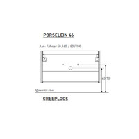 Badkamermeubel BWS Pepper Wastafel Porselein Incl Spiegelkast 2 Deurs Met 1 Kraangat 100x55x46 cm Antraciet