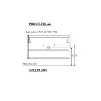 Badkamermeubel BWS Pepper Wastafel Porselein Incl Spiegelkast 2 Deurs Met 1 Kraangat 100x55x46 cm Eiken