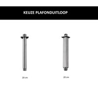 Wiesbaden Inbouw Regendouche Set Caral Rond Plafonduitloop RVS PVD Coating