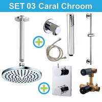 Wiesbaden inbouw regendouche set 03 Caral Chroom