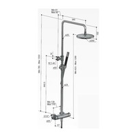 Complete Regendoucheset Hotbath Cobber Thermostatisch Opbouwset Met Thermostaat Chroom