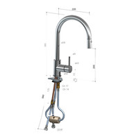 Keukenmengkraan Hotbath Fellow Draaibaar/Uittrekbare Uitloop 38.5 cm (12 Verschillende Kleuren)