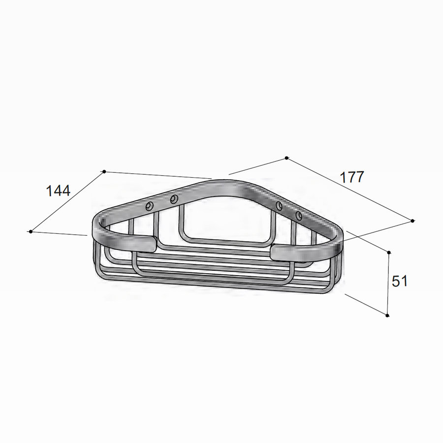 Hoekdraadkorf Hotbath Cobber Wandmodel (15 Verschillende Kleuren)