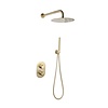 Sanilux Thermostatische Regendoucheset Sanilux Peralta Inbouw Met Handdouche Geborsteld Goud (incl. inbouwbox)