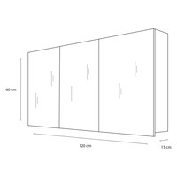 Spiegelkast Differnz Style 120x60cm Grijs Eiken