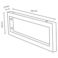 Ophangbeugel Differnz 2.5x44x15 2 Stuks cm Chroom