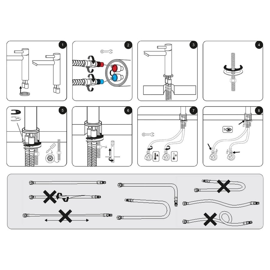 Wastafelmengkraan Differnz Recht Koper