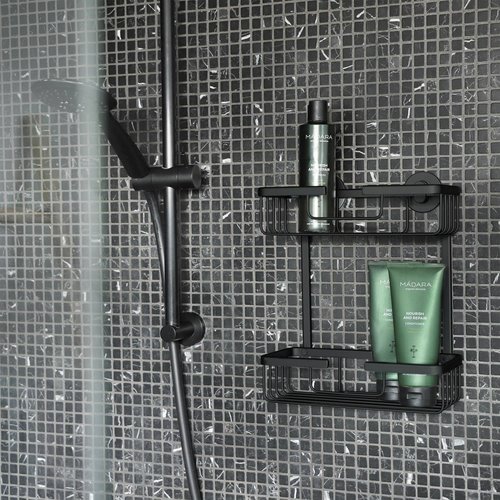 Doucherek Differnz Rechthoek 2 Laags 25x30x11.6cm Zwart 