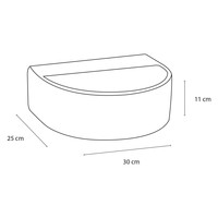 Fontein Differnz Demi 30x25x11cm Beton Donker Grijs