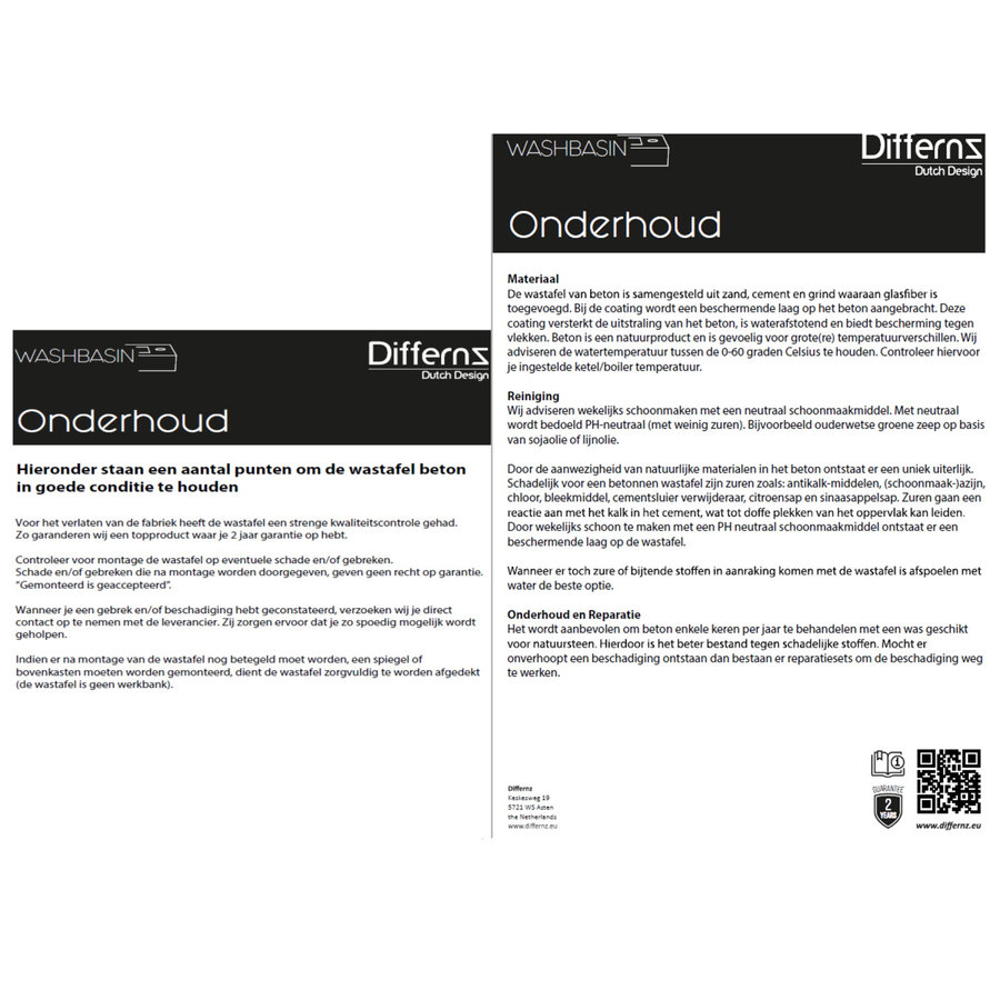 Fontein Differnz Demi 30x25x11cm Beton Donker Grijs