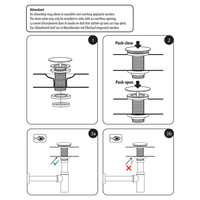 Wastafel Afvoerplug Differnz Pop Up Design 9.8 cm Mat Chroom