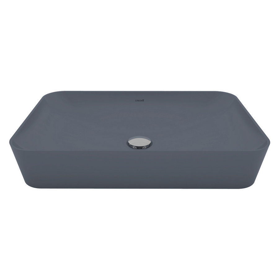 Opbouw Wastafel Creavit Juno 60x40cm Keramiek Mat Basalt