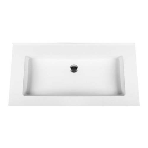 Wastafel Boss & Wessing Zonder Kraangat 45.5x57 cm Solid Surface Wit 