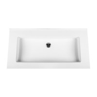 Wastafel Boss & Wessing Zonder Kraangat 45.5x99 cm Solid Surface Wit