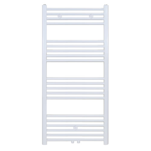 Designradiator Nile Gobi 120x40cm 458W Wit (Midden/zij-aansluiting) 