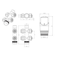 Radiatorkraan Onderblok Boss & Wessing Recht Wit