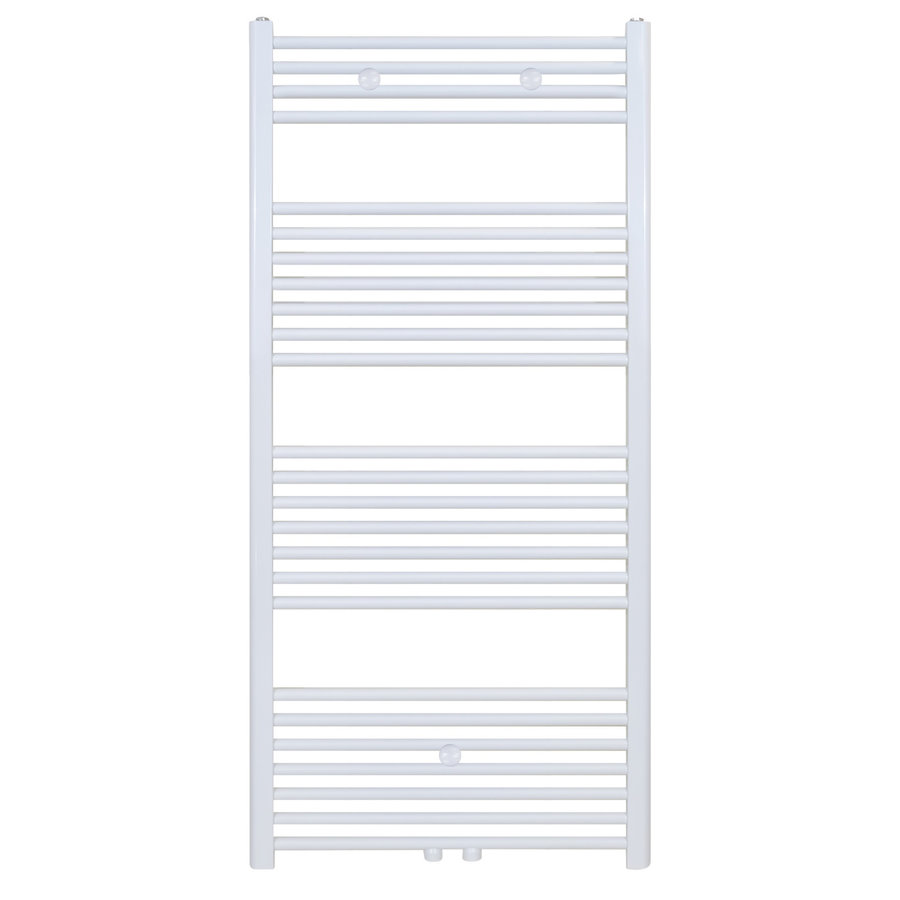 Designradiator Nile Gobi140x60cm 754W Wit (Midden/zij-aansluiting)