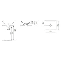 Wastafel Boss & Wessing Holley 50x40 cm Keramiek Wit