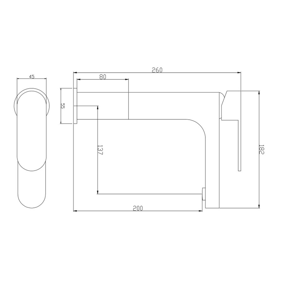 Hoge Wastafelmengkraan Boss & Wessing Aloni Waterbesparend Chroom