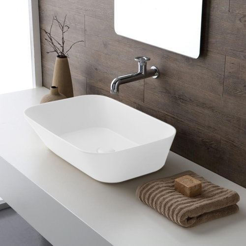 Waskom By Goof Mees Design Opbouw Wastafel Rechthoek 60x42 cm Mat Wit 