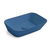 Waskom By Goof Mees Design Opbouw Wastafel Rechthoek 60x42 cm Mat Blauw