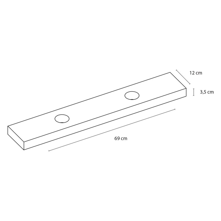 Verlichtingskoof Differnz Fabulous 69x12cm Wit