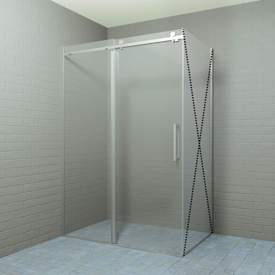 Douchedeur Boss & Wessing Rollo Schuifdeur 140x200 cm 8 mm Nano coating RVS Look