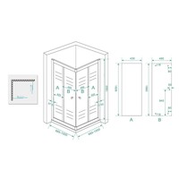 Douchecabine Wiesbaden Aktie Hoekinstap 100x100x190 cm 5mm Helder Glas