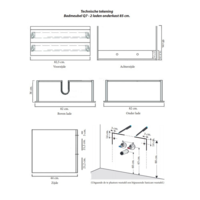 Onderkast Sanicare Q7 Twee Soft-Closing Laden 85x45 cm Belluno-Eiken