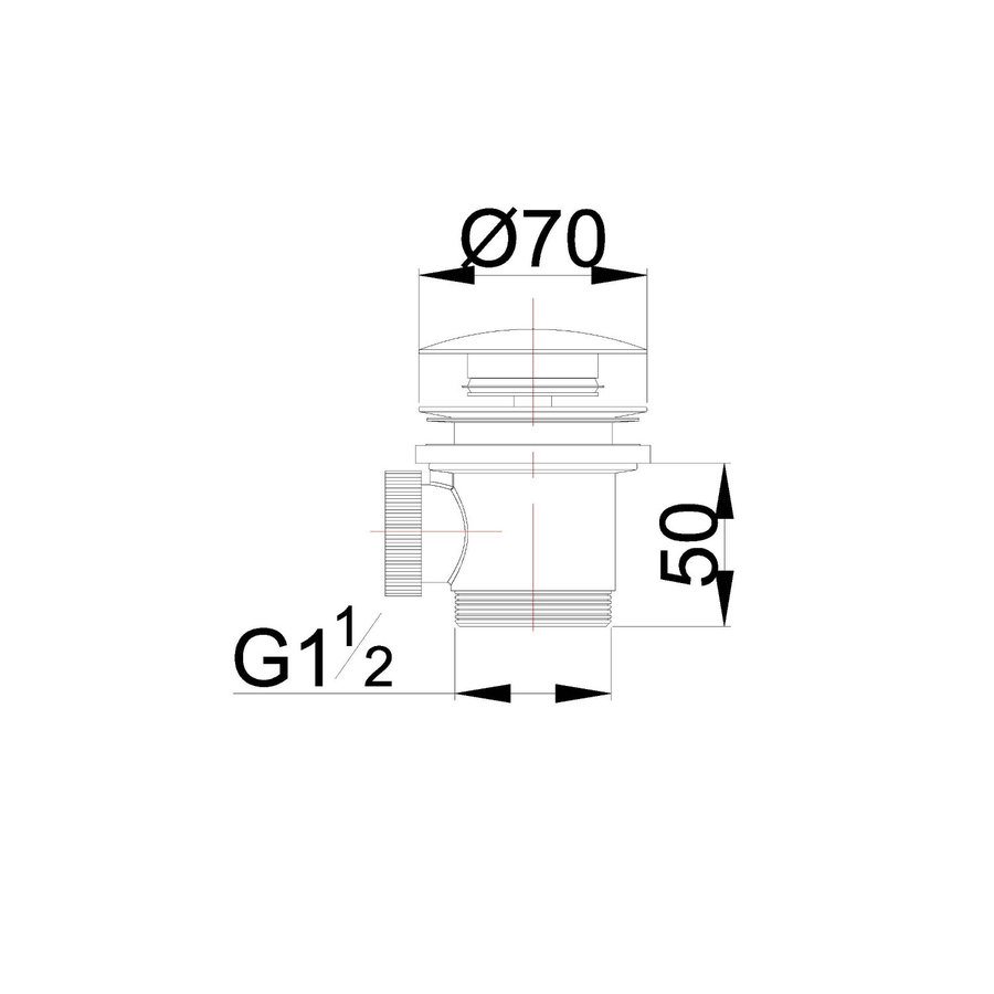Losse Clickwaste Wiesbaden Luxe Compleet 5/4 tbv Vrijstaand Bad Glans Wit
