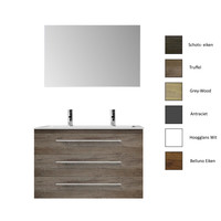 Onderkast Sanicare Q4 Drie Soft-Close Laden Chromen Greep 100x45 cm Antraciet