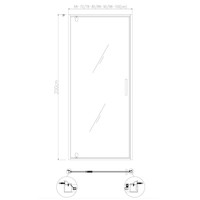 Nisdeur Best Design Baron 90x200 cm Nano Glas 8 mm Mat Zwart