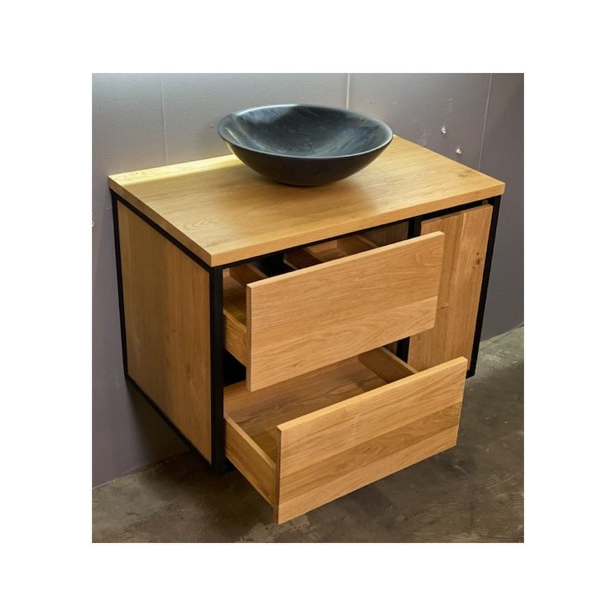 Badkamermeubel Casajoy Wood 80x48x55 cm Eiken