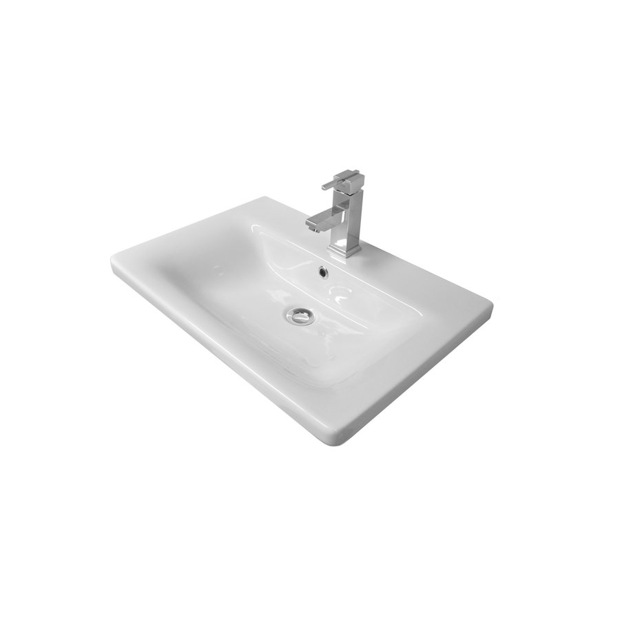 Onderkast Sanicare Q9/Q10 Drie Laden Chromen Greep Soft-Close 65x46 cm Belluno-Eiken