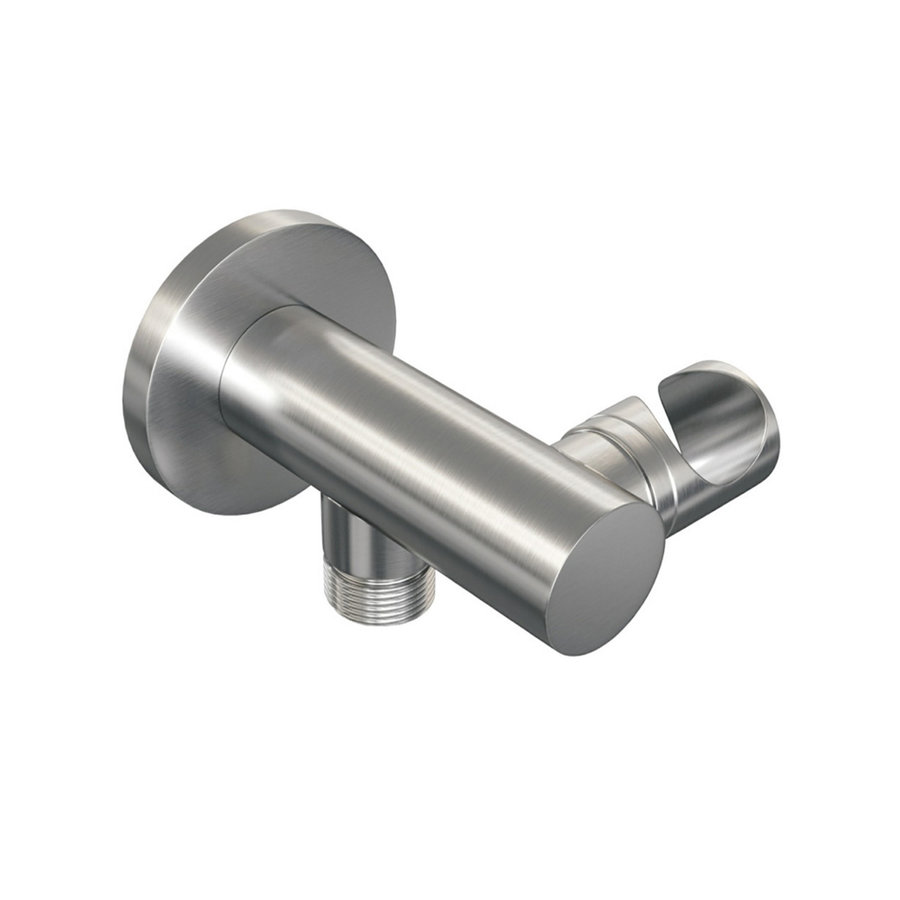 Inbouw Regendouche Set Brauer Brushed Edition Wanduitloop Ronde Hoofddouche 30 cm Met Handdouche 3 Standen RVS Look