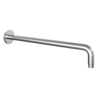 Inbouw Regendouche Set Brauer Brushed Edition Gebogen Wanduitloop Ronde Hoofddouche 20 cm Met Twee Stopkranen RVS Look