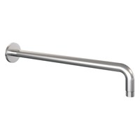 Inbouw Regendouche Set Brauer Brushed Edition Gebogen Wanduitloop Ronde Hoofddouche 20 cm Met Twee Stopkranen en Handdouche 3 Standen RVS Look